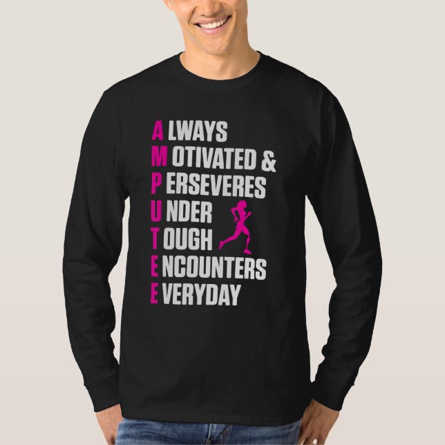 T-shirt Définition de l'Humour Amputé Bras de jambe Drôle  (Devant)