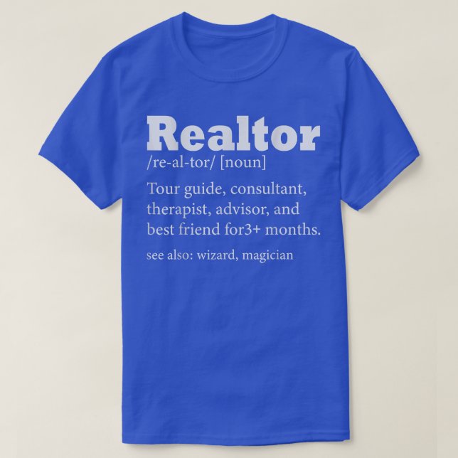 T-shirt Définition de l'immobilier Carrière (Design devant)