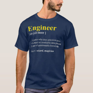 T-shirt Définition de l'ingénieur Cadeau amusant ordinateu