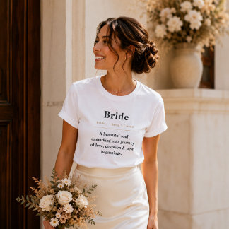 T-Shirt Définition de Mariée | Cadeau Personnalisé