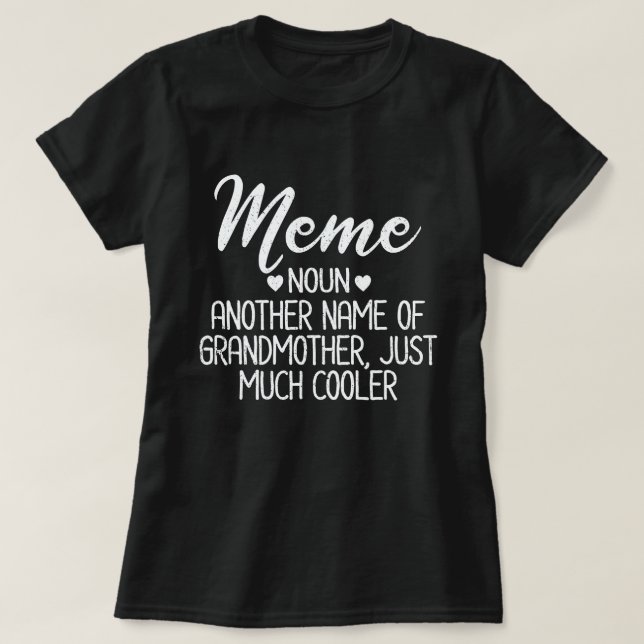 T-shirt Définition de mème Drôle Grand-mère Jour Cadeau (Design devant)