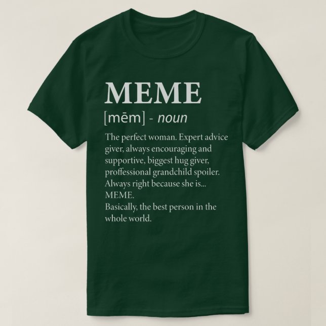 T-shirt Définition de mème Grossesse amusante  (Design devant)