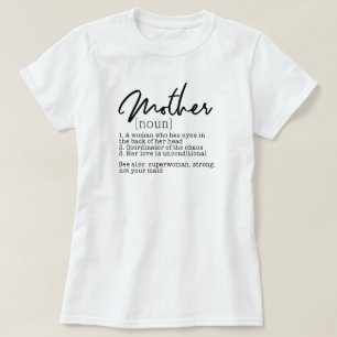 T-shirt Définition de Mère Dictionnaire Vie de Mam