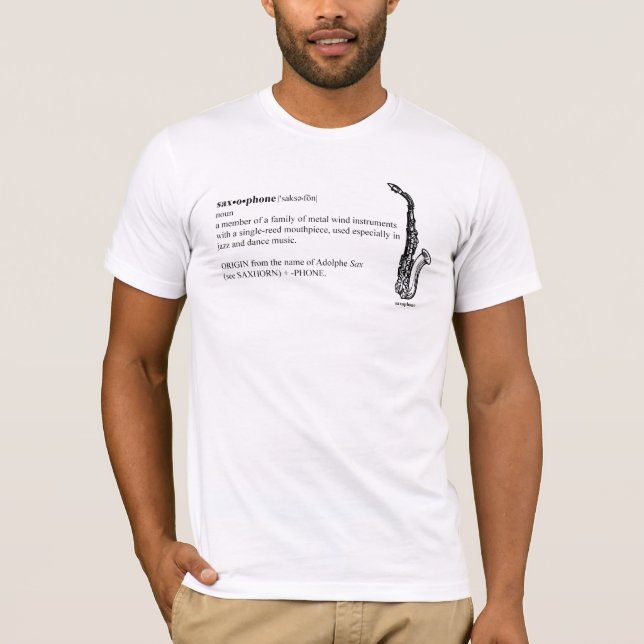 T-shirt Définition de saxophone (Devant)