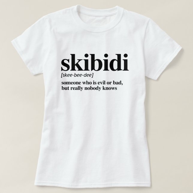 T-shirt Définition de Skibidi (Design devant)