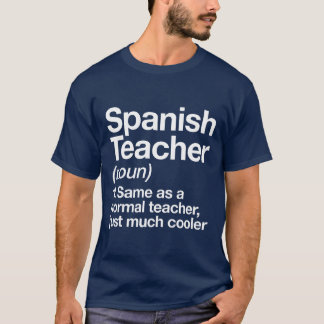 T-shirt Définition de Spanisheacher Drôle Backo École Fi g