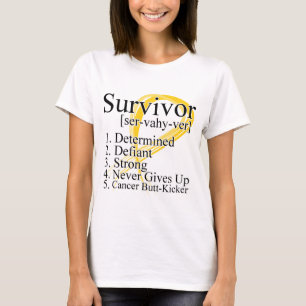 T-shirt Définition de survivant - Cancer d'enfance