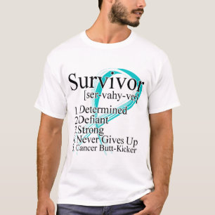 T-shirt Définition de survivant - cancer du col de