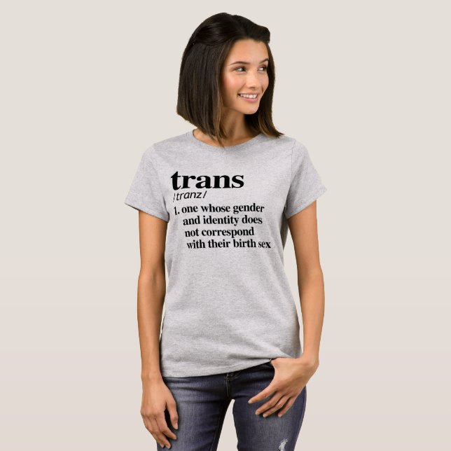 T-shirt Définition de transport - termes définis de LGBTQ (Devant entier)