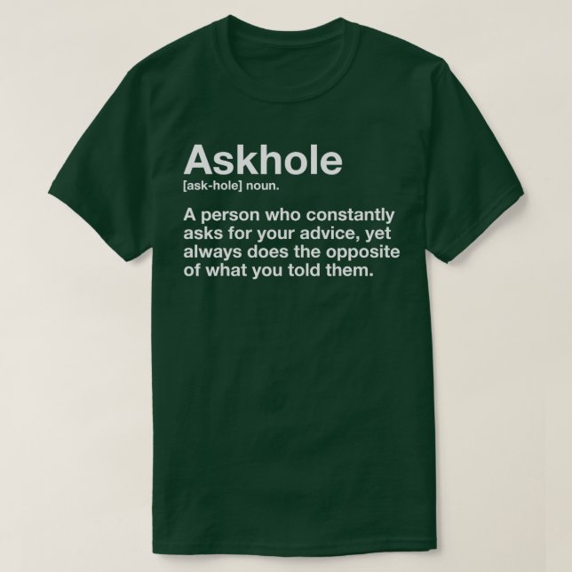 T-shirt Définition de trou d'épaule Dictionnaire de cerf-v (Design devant)