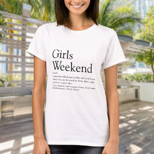 T-shirt Définition de week-end de filles personnalisée coo