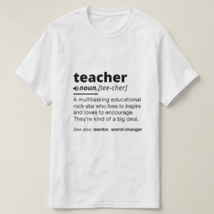T-shirt définition d'enseignant, définition d'enseignant d