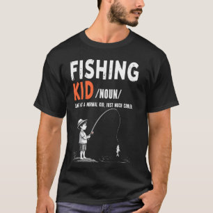 T-shirt Définition d'humour de gamin de pêche Fan de poiss