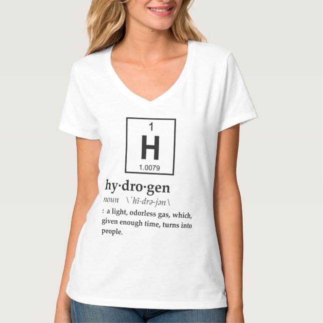T-shirt Définition d'hydrogène (Devant)
