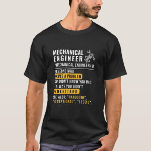 T-shirt Définition d'ingénieur mécanique Métier drôle
