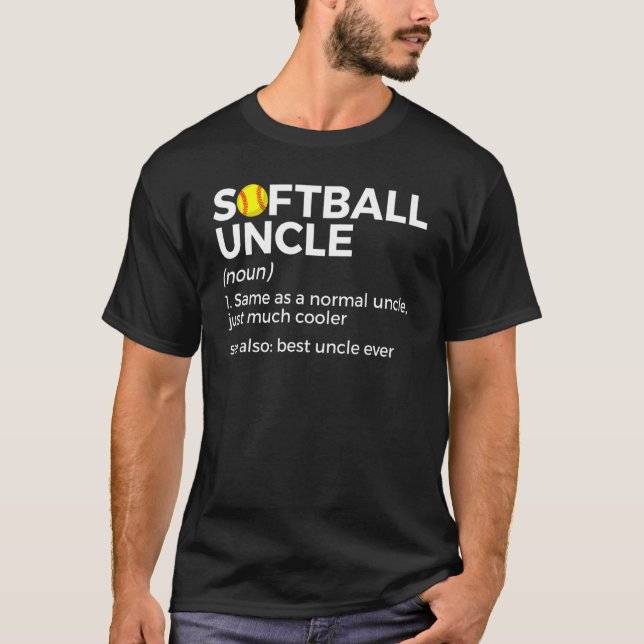 T-shirt Définition d'oncle de softball Meilleur oncle jama (Devant)