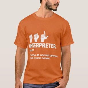 T-shirt Définition drôle d'interprète ASL Américain Sourds