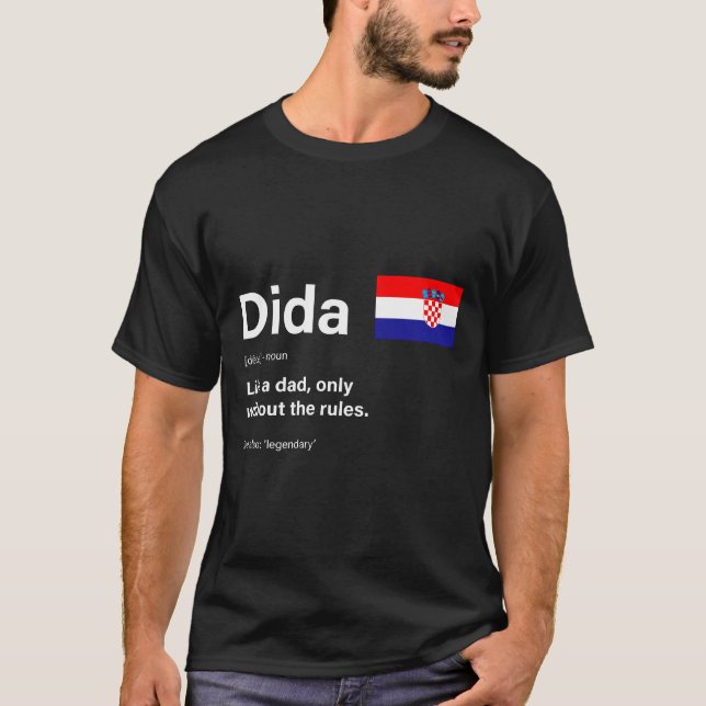 T-shirt définition du cadeau de fête des pères dida croate (Devant)