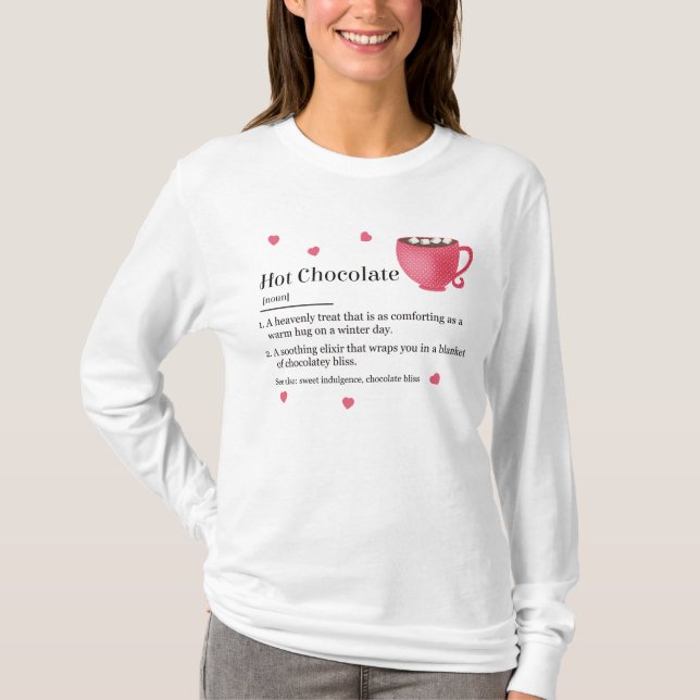 T-shirt Définition du chocolat chaud (Devant)