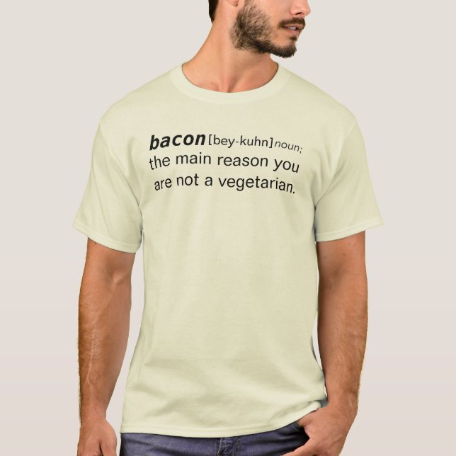 T-shirt définition du dictionnaire bacon (Devant)