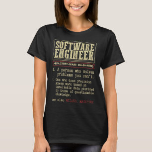 T-shirt Définition du dictionnaire de l'ingénieur logiciel