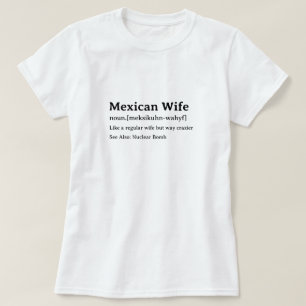 T-shirt Définition du dictionnaire drôle d'une femme mexic
