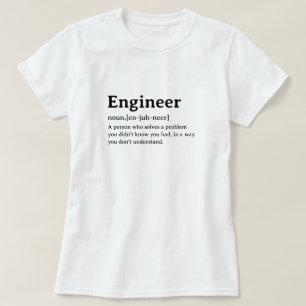 T-shirt Définition du dictionnaire humoristique de l'ingén