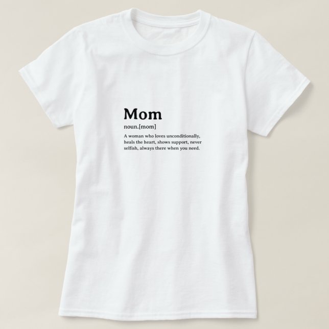 T-shirt Définition du dictionnaire Maman Funny (Design devant)