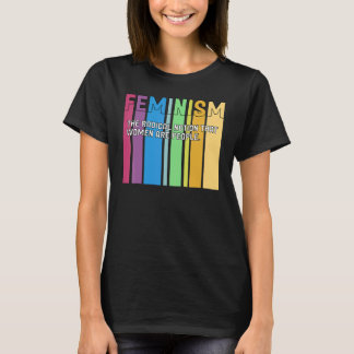 T-shirt Définition du féminisme Rétro Femmes fortes et éga