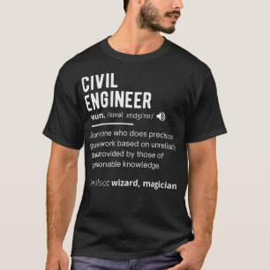 T-shirt Définition du génie civil Drôle génie civil 