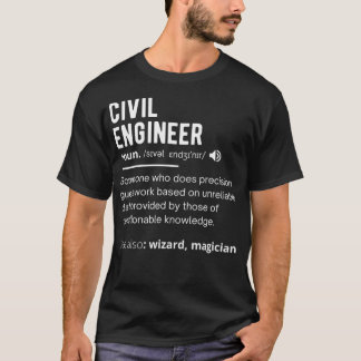 T-shirt Définition du génie civil Drôle génie civil 