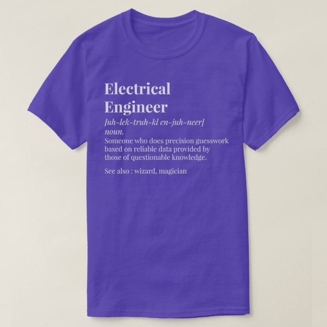 T-shirt Définition du génie électrique (Design devant)