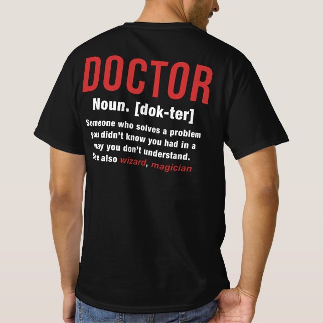 T-shirt Définition du médecin (Dos)