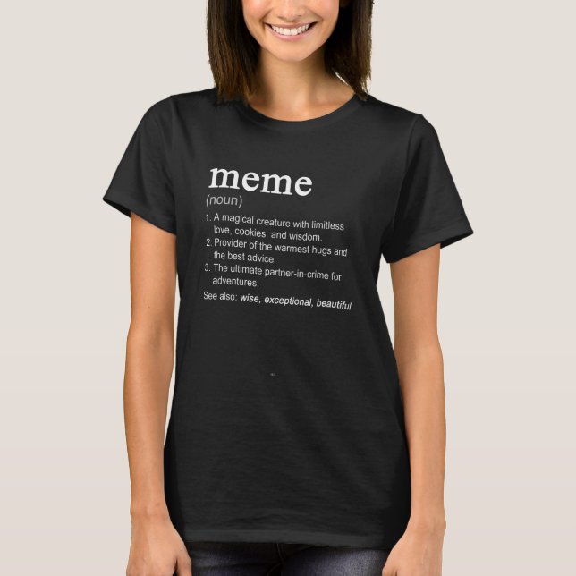 T-shirt Définition du mème Fête des mères amusante grand-m (Devant)