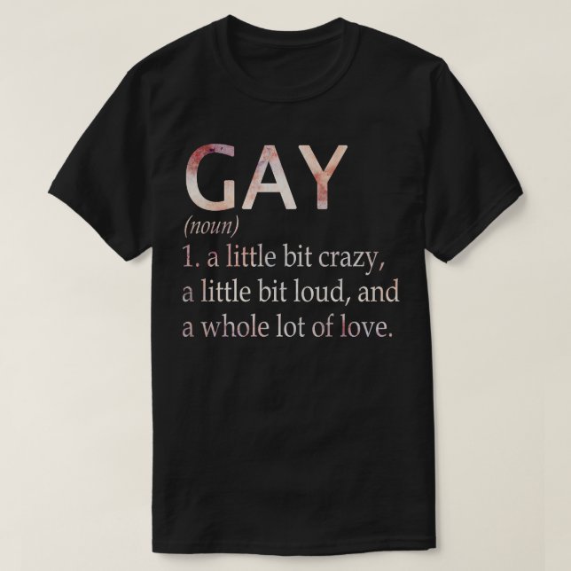 T-shirt Définition du nom de la fille gay (Design devant)