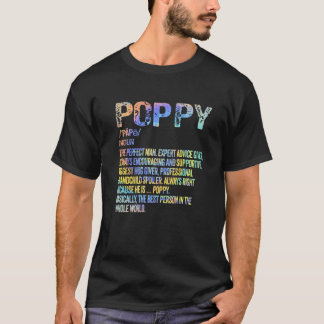 T-shirt Définition du pavot Grand-père grand-père Fête des