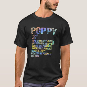 T-shirt Définition du pavot Grand-père grand-père Fête des