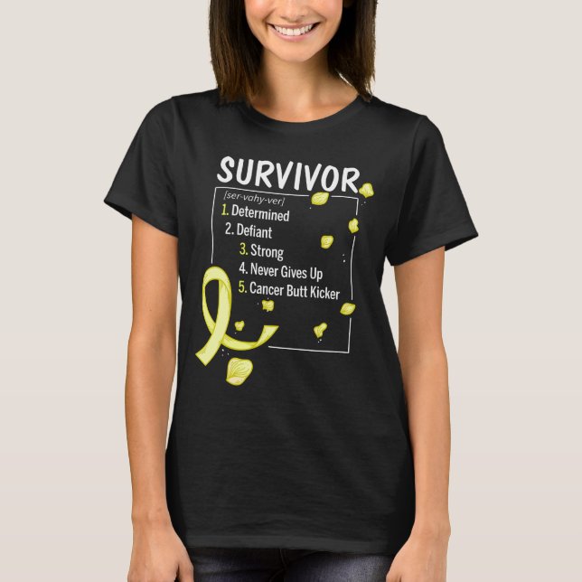 T-shirt définition du survivant du cancer de l'enfance (Devant)