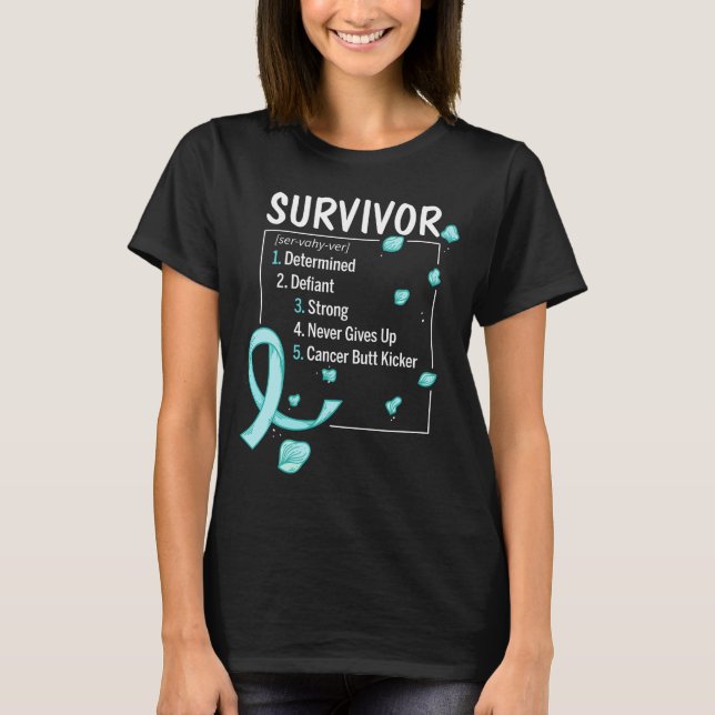 T-shirt définition du survivant du cancer de l'ovaire (Devant)