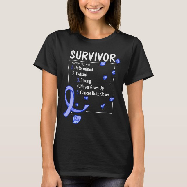 T-shirt définition du survivant du cancer du côlon (Devant)