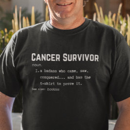 T-shirt Définition du survivant du cancer, sensibilisation