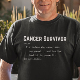 T-shirt Définition du survivant du cancer, sensibilisation