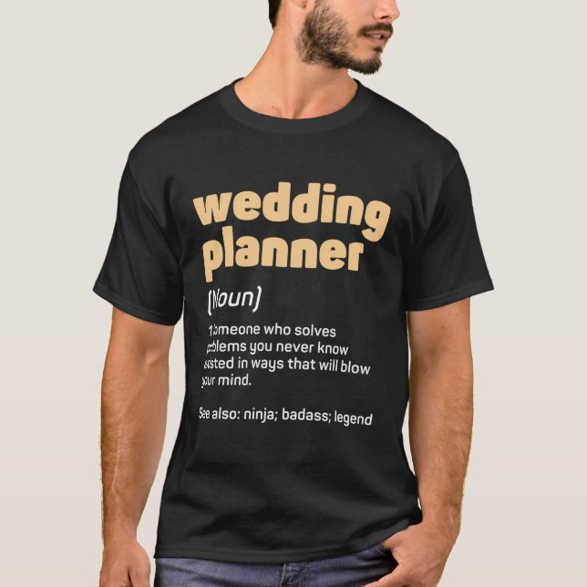 T-shirt Définition du wedding planner Mariage de mariée de (Devant)