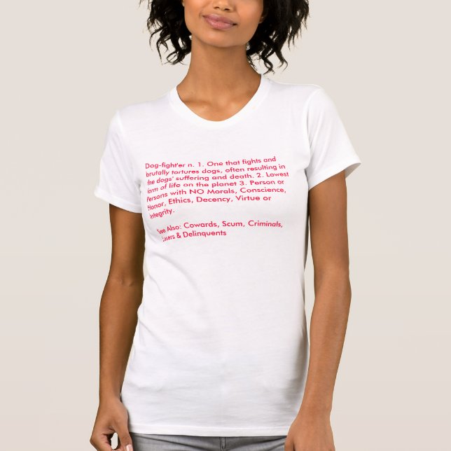 T-shirt Définition d'une chemise de dames de combattant de (Devant)