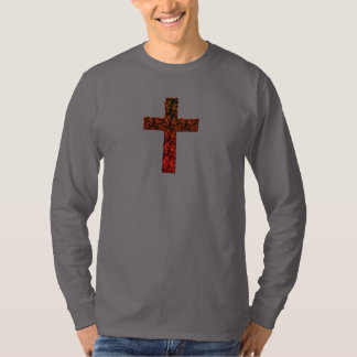 T-SHIRT DÉFINITION ÉLEVÉE, CROIX CHRÉTIENNE FLAMBOYANTE