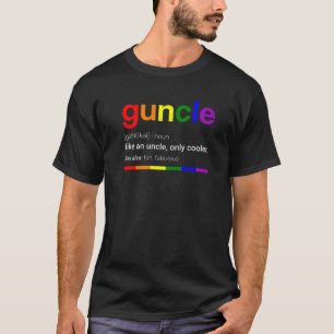 T-shirt Définition Guncle Drôle Cadeau Pour Gay Oncle