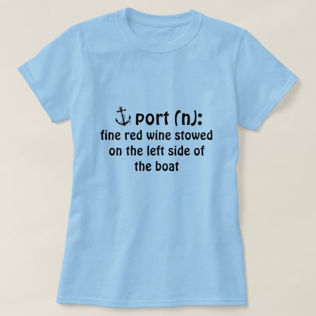 T-shirt Définition nautique de vin de port (Design devant)