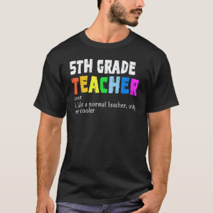 T-shirt Définition pour professeur de cinquième année pour