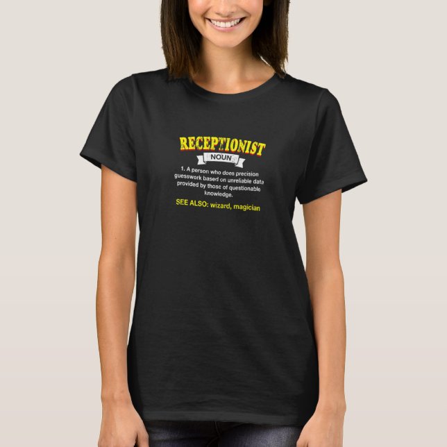 T-shirt Définition réceptionniste Humour de l'officier de  (Devant)