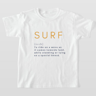 T-shirt Définition Surf Signification Design Eau Vagues En